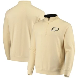 Men's Colosseum Gold Purdue Boilermakers Tortugas Logo Quarter-Zip Jacket - Picture 1 of 4
