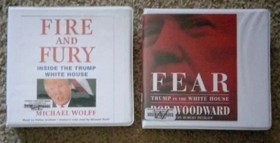 Audiobooks about Trump Fire & Fury / Fear  - Ex-Library Copies - discs are clean Foto 1 de 4