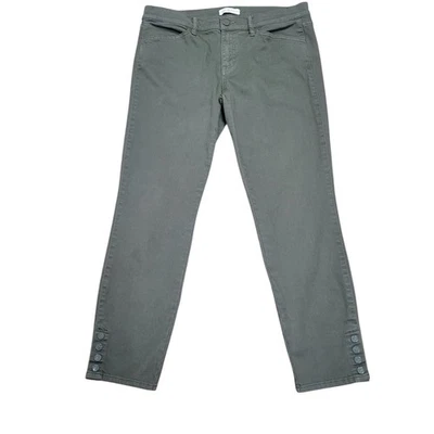 Pantalones rectos a presión al tobillo Tory Burch para mujer cintura media 34 entrepierna 28 excelentes Foto 1 de 4