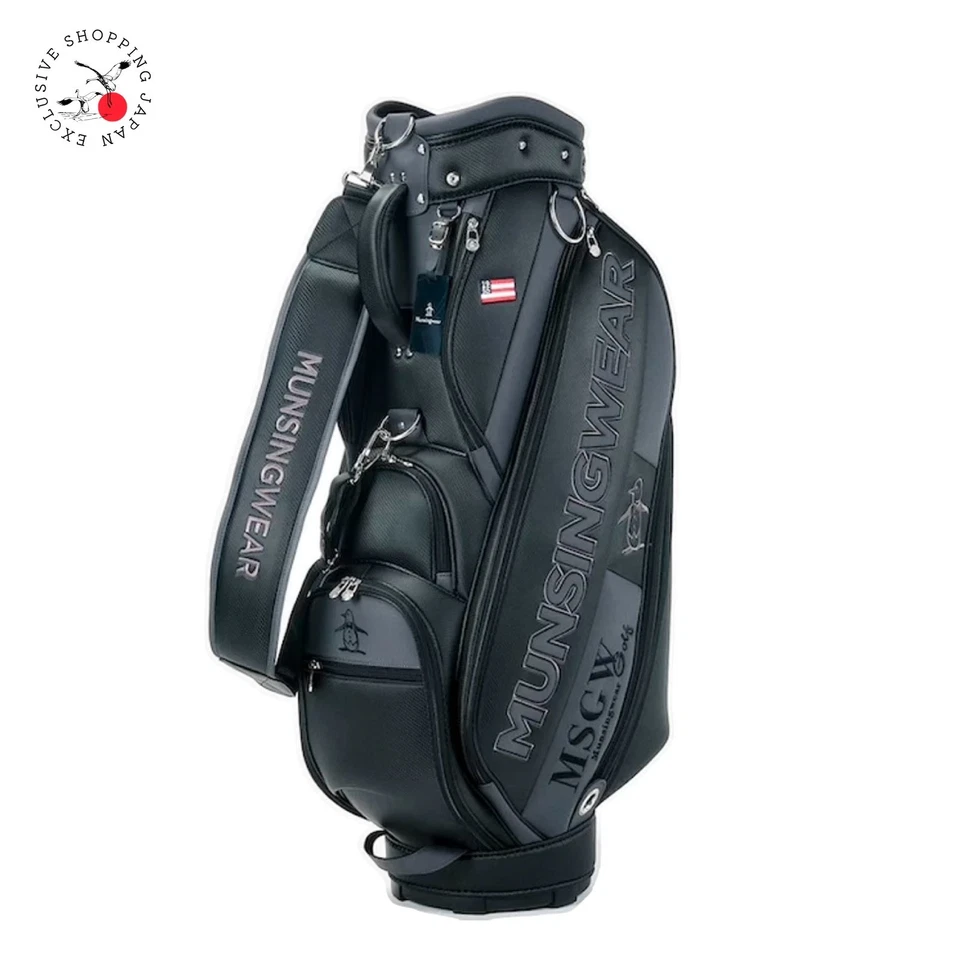 Munsingwear Big Logo Cart Bag 9.5 × 47 in 6way Divider 3.4 kg Unisex 2024 Black - Image 1 of 4