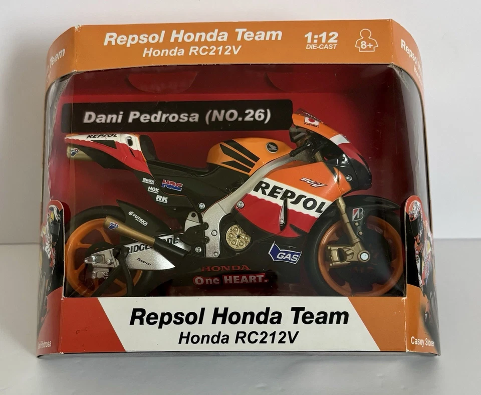 NewRay Repsol Honda Team Honda RC212V  Dani Pedrosa No 26 1:12 Diecast 2013 NIB - Image 1 of 4