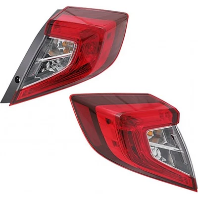 For 2016 2017 2018 Honda Civic Tail Light Driver & Passenger Pair CAPA Sedan Foto 1 de 3