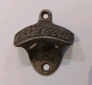 Vintage STARR "X" Coca-Cola Wall Mount Bottle Opener Brown Co. Pat. # 2333088 - Picture 1 of 2