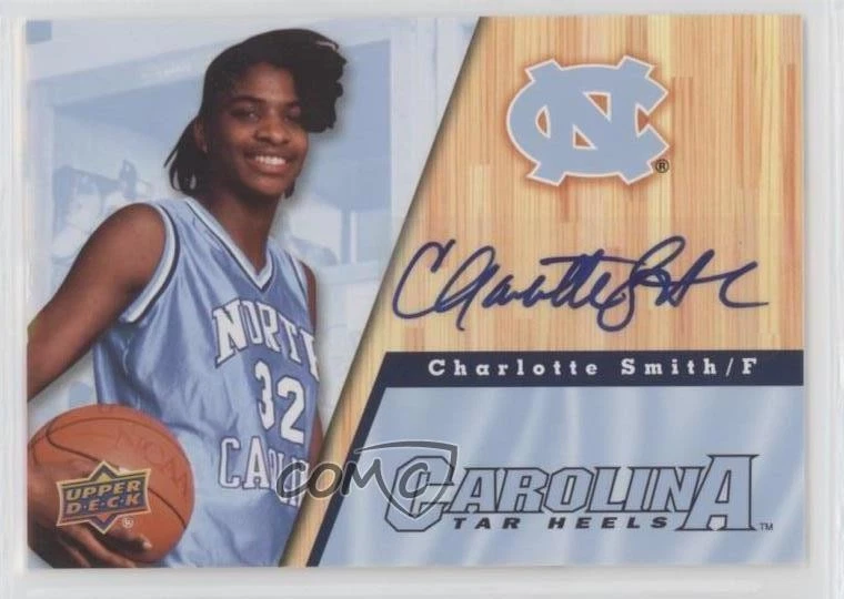 2010-11 UD North Carolina Basketball Auto Charlotte Smith #66 Auto - Image 1 of 2