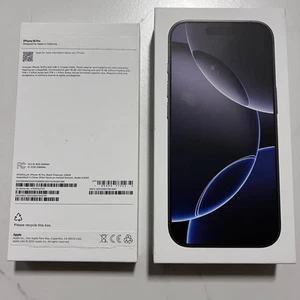 EMPTY BOX ONLY - Apple iPhone 16 Pro Black 128GB, Perfect Condition - Picture 1 of 2