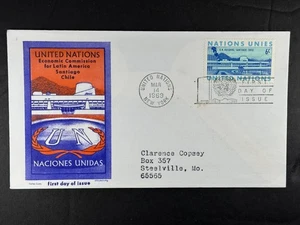 UN FDC 1969 6c Economic Com. f Latin America Chile Chickering Cachet Craft  a568 - Picture 1 of 2