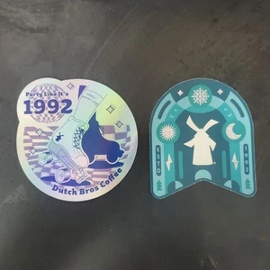 Dutch Brothers Established 1992 Party Rollschuhe Menge 2 Sticker Aufkleber - Bild 1 von 9