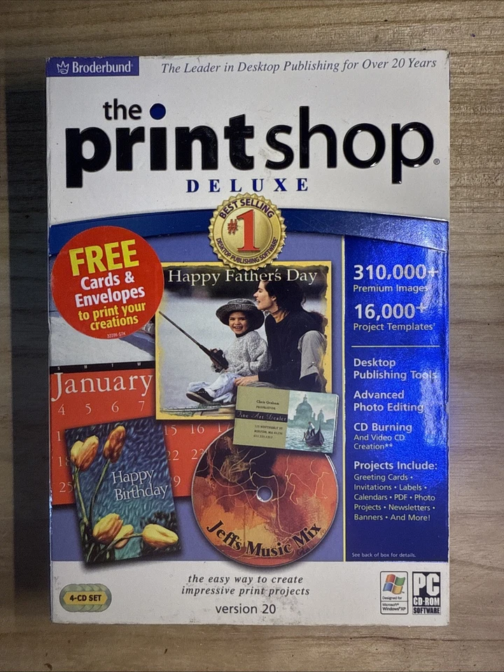 Broderbund - The Printshop Deluxe Suite Version 20- Windows PC NEW - Image 1 of 4