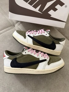 Size 8 - Travis Scott x Air Jordan 1 Retro OG SP Low Reverse Olive / Medium - Picture 1 of 9