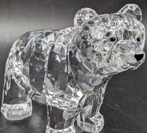 Statuina orso acrilico Danrecin simpatico animale decorazione casa finto cristallo decorazioni. - Foto 1 di 8