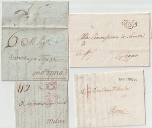 1778?/1804 ITALY PRE-STAMP 3 LETTERS & 1 WRAPPER TO/FROM MODENA - ITALIAN STATES - Picture 1 of 3