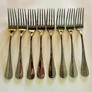 World 97 Stainless Flatware Restaurant Dinner Forks Lot of 8 - Picture 1 of 9