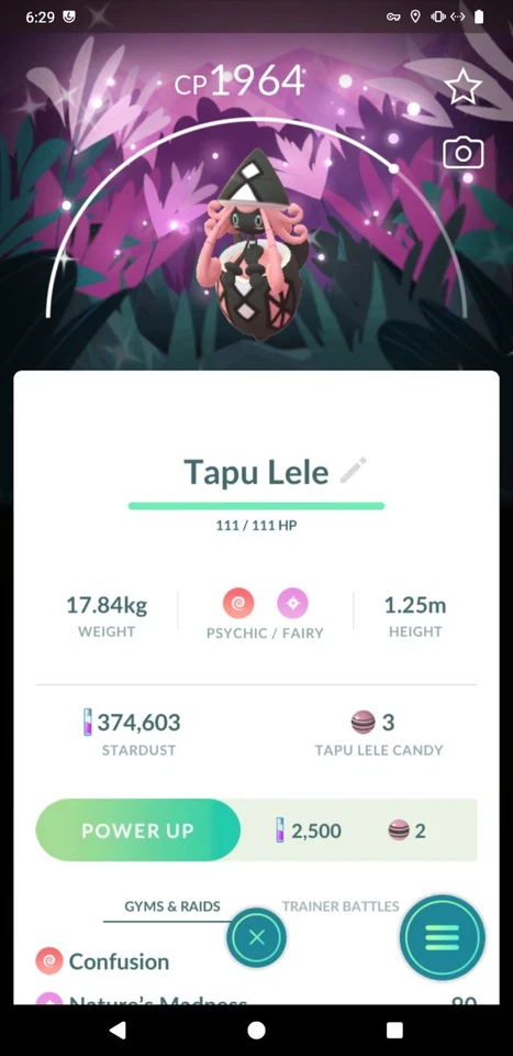 Shiny Tapu Lele with special background - P T C - Read Description - Image 1 of 1