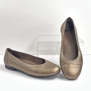 Earth Shoes Damen 7W Platinum Bronze Vista Nova Ballerinas Leder Komfort - Bild 1 von 11