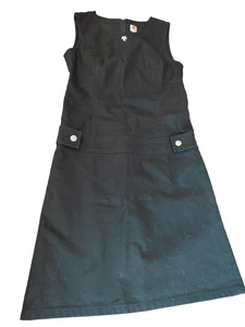 Courreges Tweed knielanges Einteiler Kleid Gr. 38 schwarz Nylon Wollmischung - Bild 1 von 19