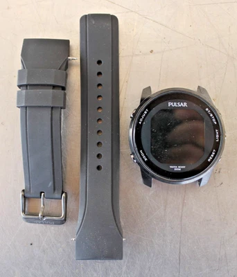 Pulsar W861-X006 Reloj Digital Multifunción Negro Inoxidable Para Hombre COMO ESTÁ #3 Foto 1 de 3