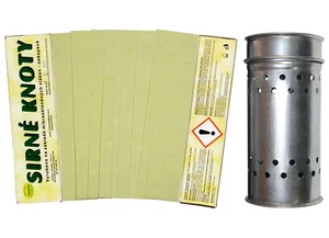 Schwefeldose Set mit 400g Schwefelstreifen gelb Imker Wachsmotte Bienen - Bild 1 von 11