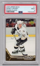 SIDNEY CROSBY RC 2005-06 UPPER DECK ROOKIE CLASS 05-06 NO 1 PSA 9    33814