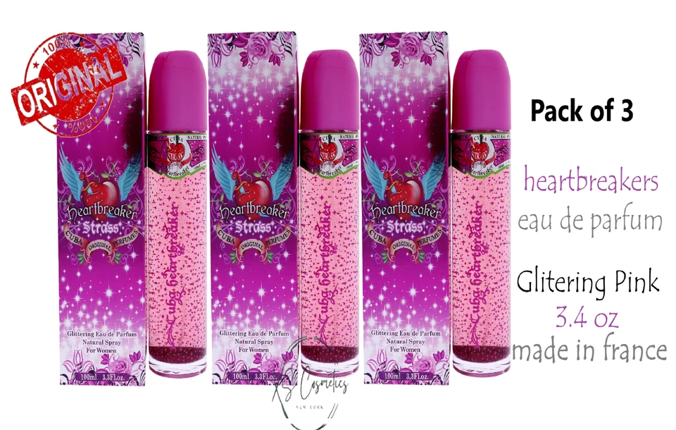 Cuba Strass Heart Breaker for Women Eau de Parfum Spray 3.4 oz