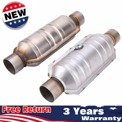 2PCS 2.5" Inlet/Outlet Catalytic Converter EPA For Chevy Corvette C5 C6 C7 - Imagem 1 de 4