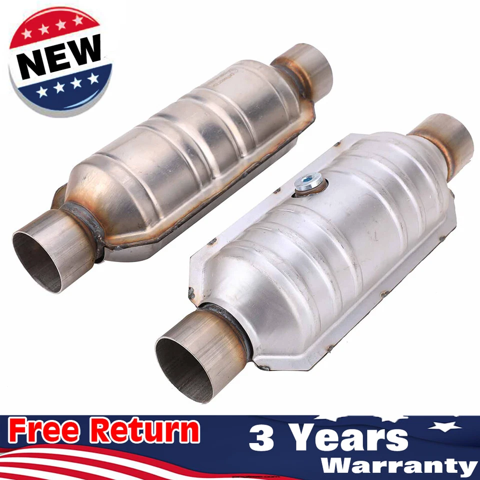 2PCS 2.5" Inlet/Outlet Catalytic Converter EPA For Chevy Corvette C5 C6 C7 - Image 1 of 4