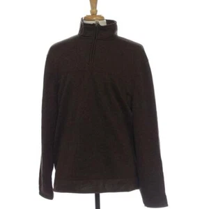 Club Room Mens XL Mock 1/2 Zip Knit Sweater Brown Colored Heather Top 22035BR445 - Picture 1 of 3
