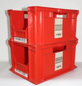 Schäfer Lagerbox EF 4220 F1 Eurobox 300x400x220 mm Kunststoffkiste Eurokiste rot - Bild 1 von 20