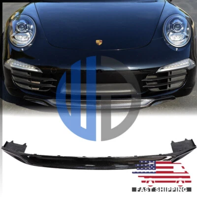 For 2012 2013 2014 2015 2016 Porsche 911 Carrera 991 W Style Carbon Front Lip - Image 1 of 4
