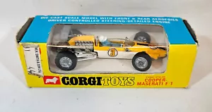Vintage Original Corgi 159 Cooper Maserati F1, 1960's, Boxed, Collectable - Picture 1 of 15