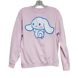 Hello Kitty Womens Sweatshirt Sz L Cinnamoroll Sanrio Pink Kawaii Kidcore Cute - Picture 1 of 10