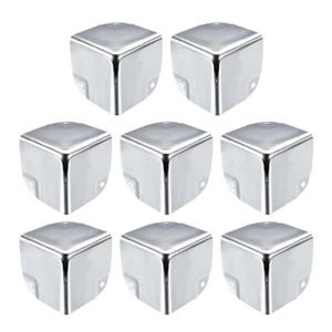 Metal Box Corner Protectors Box Edge Guard Protector 50x50x50mm Silver Tone 8pcs - Picture 1 of 3