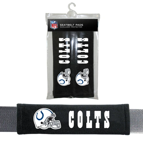 NFL Indianapolis Colts Seat Belt Pads Velour Pair by Fremont Die Cover
