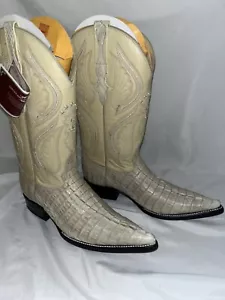 Botas de Rodeo Vaqueras Hechas a Mano El General Cuero Exótico Caimán Para Mujer Talla 8” - Imagen 1 de 6