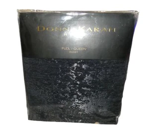 Donna Karan Duvet Cover Full Queen Sapphire Indigo Dark Blue Brand New - Picture 1 of 4