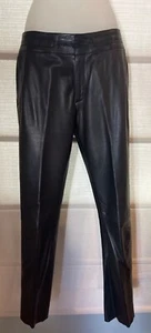 Gucci by Tom Ford schwarze Flatfront Lederhose Hose Gr. 44 roher Saum - Bild 1 von 11