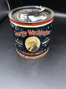 GEORGE WASHINGTON GREAT AMERICAN Pipe Tobacco Tin R.J Reynolds  Tobacco Co Empty - Picture 1 of 12
