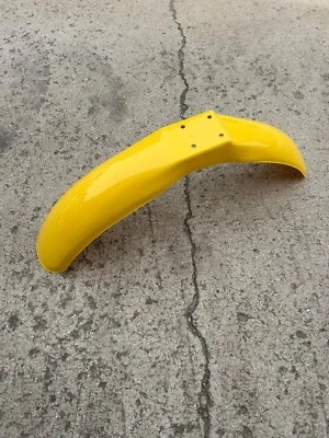 1980 1981 Suzuki RM 100 125 250 465 Front Fender Yellow Injection Molded - Image 1 of 4