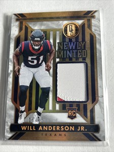 2023 Will Anderson Jr. Panini Gold Standard Newly Minted White Gold RC 15/49