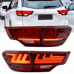 For Toyota Highlander 2014-2019 LED Tail Light Rear Lamp Brake Dynamic Taillight - Picture 1 of 10
