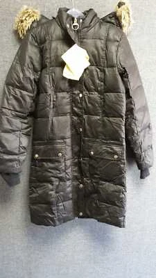Barbour The Flyweight Wax Hooded Parka Black UK 10 LN016 HH 03 - Image 1 of 4