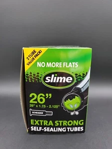 Slime Self-Sealing Bicycle Tube Schrader 26" x1.75-2.125" Bike Inner Tube 2 Pack - Picture 1 of 5