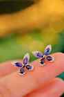2Ct Marquise Lab-Created Sapphire Butterfly Stud Earrings 14K White Gold Plated