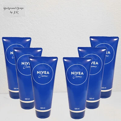 6x 100ml Nivea Pflegecreme Tube pflegt verwöhnt jeden Hauttyp cremige Textur - Bild 1 von 3