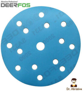 150mm Wet and Dry Sanding Discs 6 inch DA Pads 40-3000 /15 Hole / Hook and Loop
