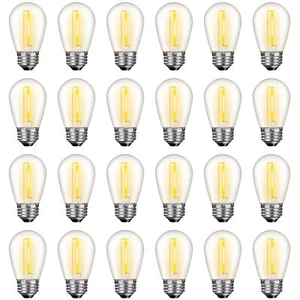 GvvooHome 24 Pack LED S14 Replacement Light Bulbs Waterproof 1W Vintage Ediso... - Picture 1 of 8