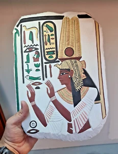 Unique Ancient Egyptian Queen Nefertari Plaque - pharaonic gift - Picture 1 of 2