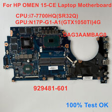 HP OMEN 15-CE CORE I7-7700HQ GEFORCE GTX1050TI 4GB LAPTOP MOTHERBOARD 929481-601