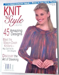 Knit 'N Style magazine Dec. 2008 #158 patterns designs 11th Anniversary Steeking - Imagen 1 de 10