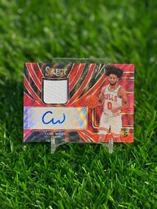 2019-20 Panini Select Coby White RC RPA Red Wave Prizm Patch Auto Game Worn - Bild 1 von 2