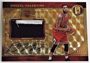 Denzel Valentine Bulls 2016-17 Gold Standard RC Prime Jersey Auto Rookie 08/25 - Picture 1 of 1
